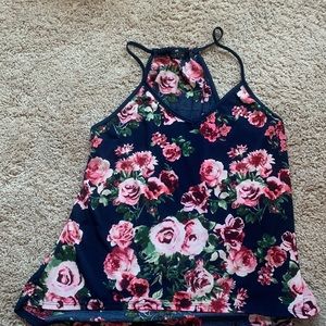 Flower blouse skinny straps
